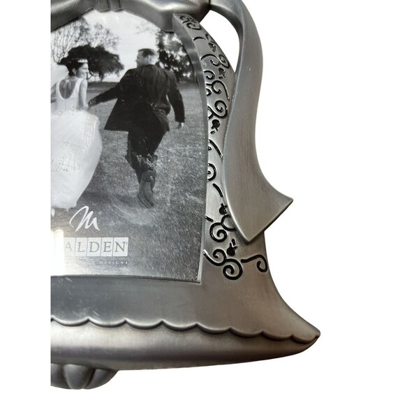 Decorative Malden‎ Vintage Bell-Shaped BOW Wedding Photo Frame 4x6 metal - Picture 6 of 8